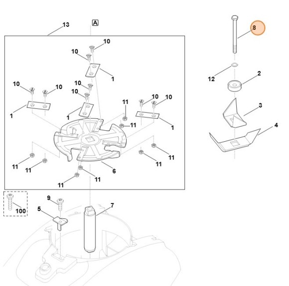 Винт с шестигранной головкой M10x130 (90073192600)