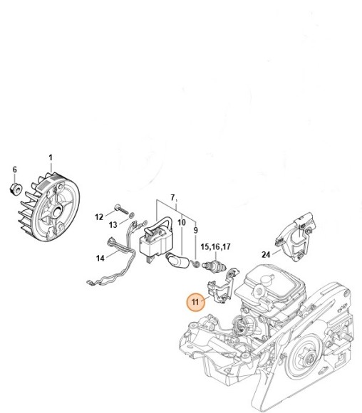 Крепление кабеля (11434403503)