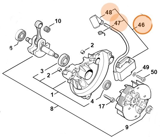 Модуль запалювання STIHL 41494001312