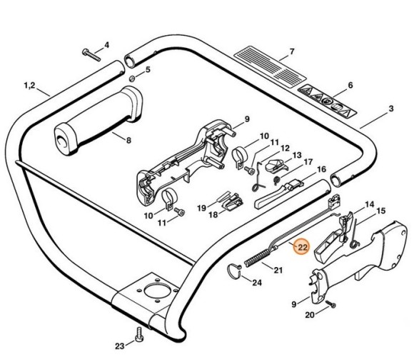 Трос управління дросельною заслонкою STIHL 43131823200