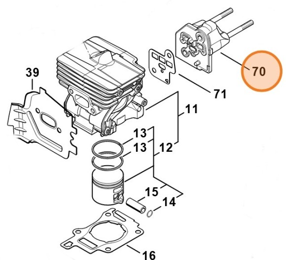 Проміжний фланець STIHL 41491202300