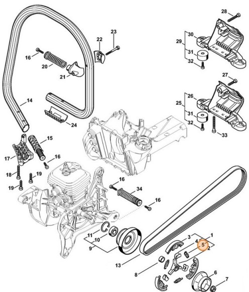 Пружина розтягнення STIHL 00009975510