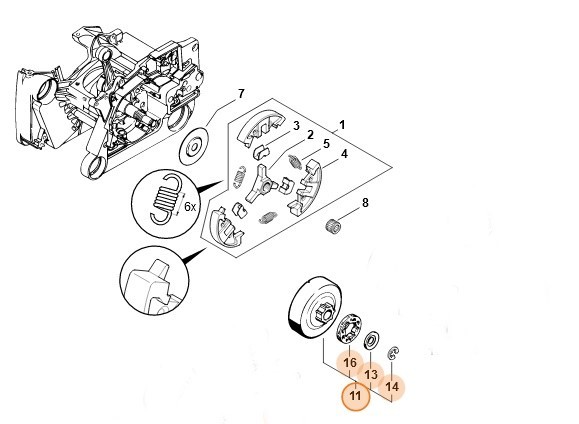 Кольцо цепное передачи колес 0.404 (11220071002)