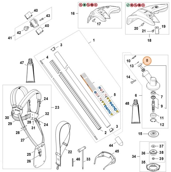 Радіальний шарикопідшипник 609-2Z STIHL 95030039848