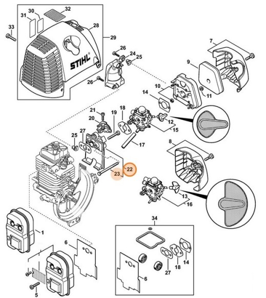 Проміжний фланець STIHL 41801202303