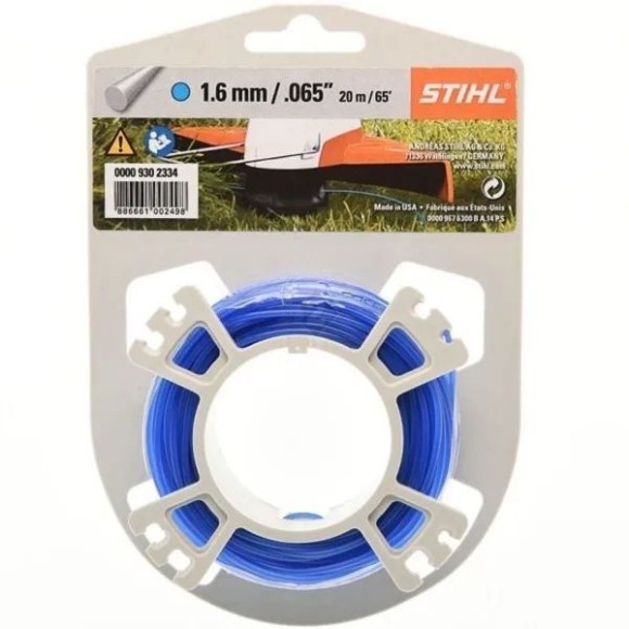 Косильная круглая струна STIHL 1.6мм х 19м (00009302334)