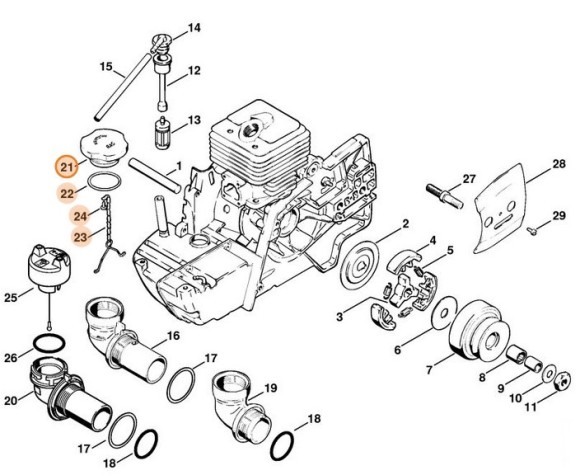 Заглушка топливного бака (11073500500)