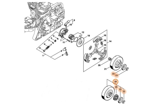Кольцо цепное приводное колесо 0.325 (11250071001)