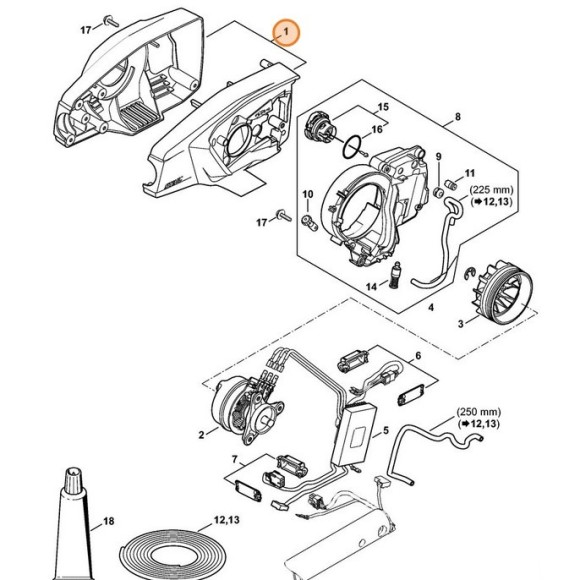 Картер двигуна STIHL 48576000804