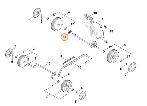 Тримач вісі STIHL WA407041200