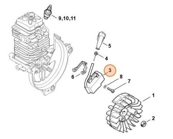 Модуль запалювання STIHL 41804001320