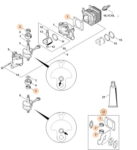 Набір ущільнень STIHL 42280071050