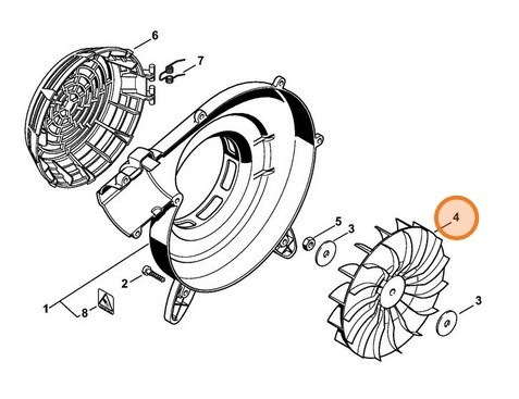 Крильчатка вентилятора STIHL 42297043400