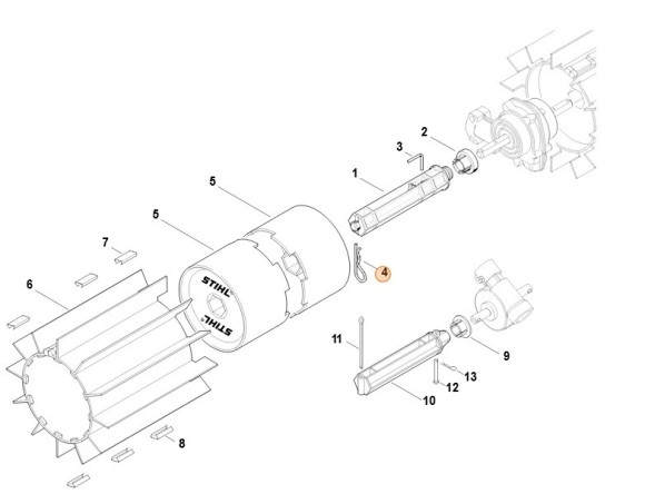 Заглушка пружинная 4 (93400030320)