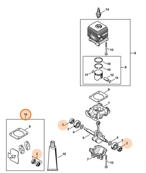 Набір ущільнень STIHL 42290071050