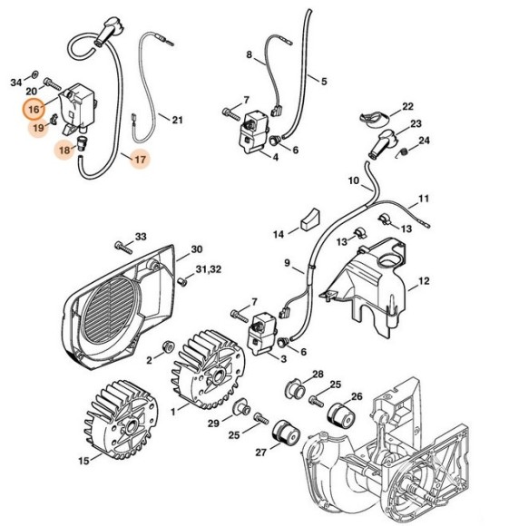 Модуль запалювання STIHL 42234001300