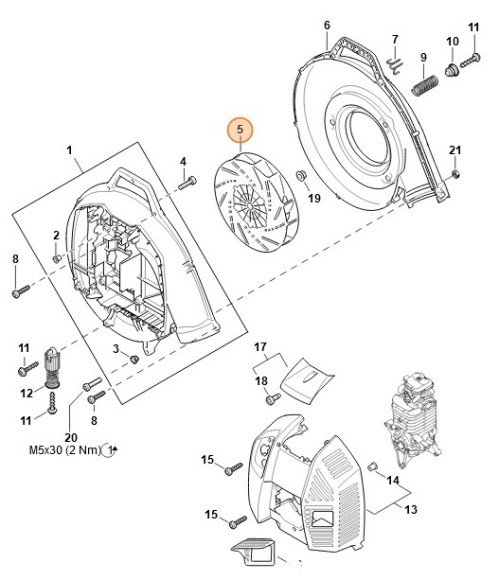 Ножеве колесо повітродувки (42837003401)