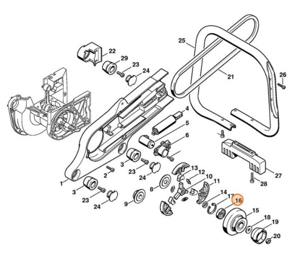 Радіальний шарикопідшипник 6200-2RS STIHL 95030036310