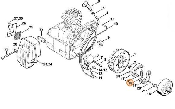 Пружина розтягнення STIHL 00009976205