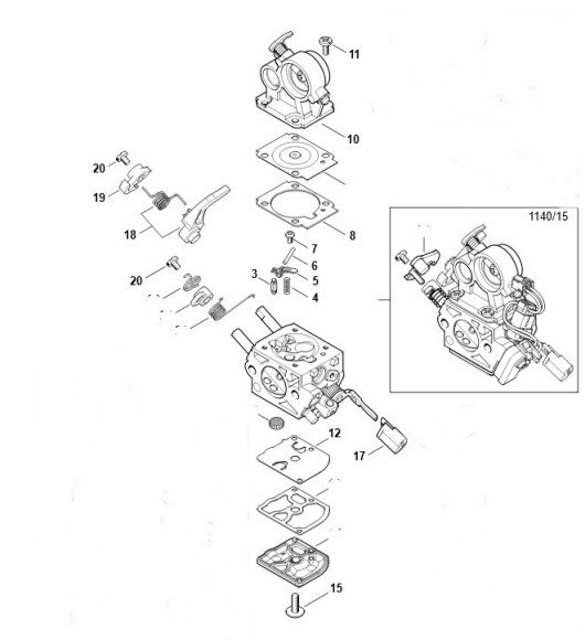 Карбюратор STIHL 11401200615
