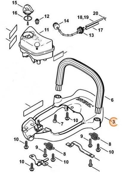 Рама рукоятки STIHL 42377914900