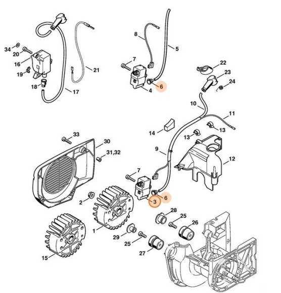 Модуль запалювання STIHL 42234001303