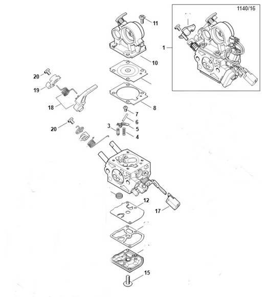 Карбюратор 1140/16 (11401200616)