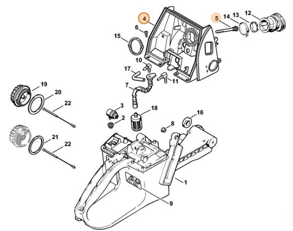 Корпус карбюратора STIHL 11221200104