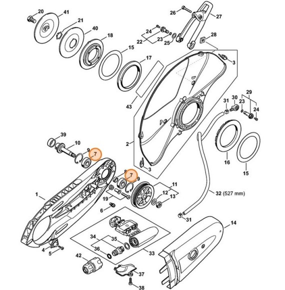 Радіальний шарикопідшипник 6201-2RS STIHL 95030036440