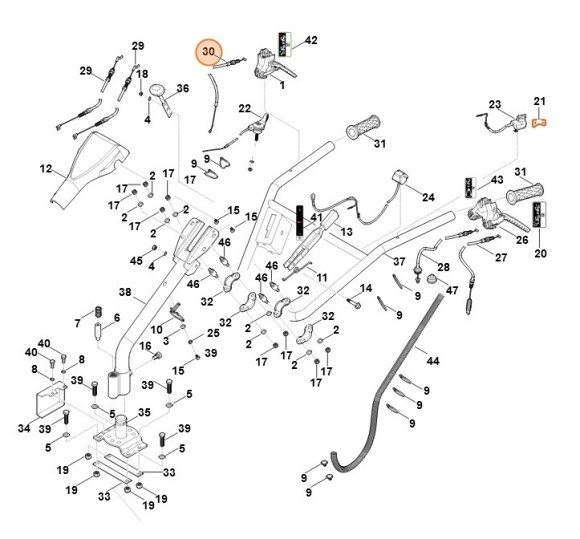 Трос сцепления заднего хода (62517109904)