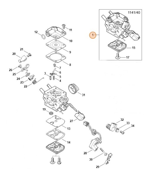 Карбюратор 1141/40 (11411200640)