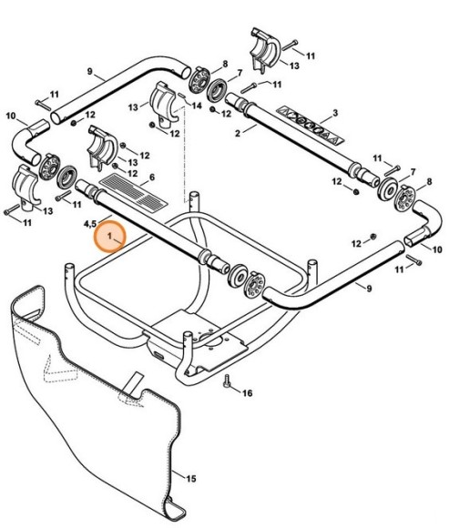 Рама рукоятки STIHL 43137905601