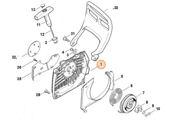 Корпус вентилятора STIHL 11410801806