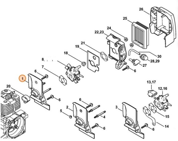 Корпус карбюратора STIHL 41341200102
