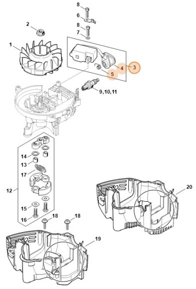 Модуль запалювання STIHL 42374001307