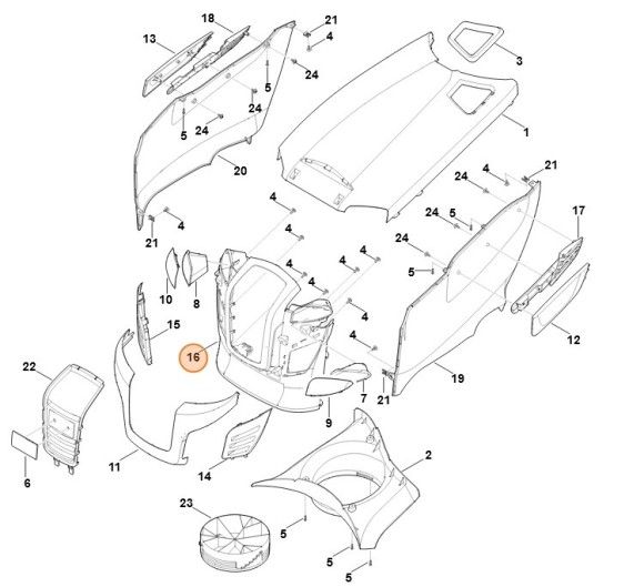 Крышка двигателя передняя часть (61707069911) Крышка двигателя передняя часть (61707069911)