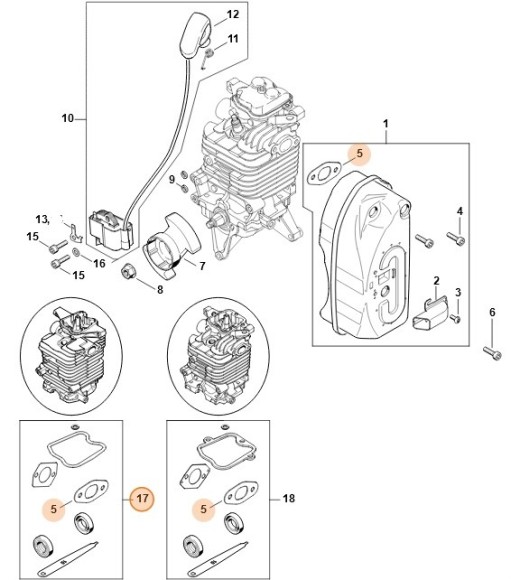 Набір ущільнень STIHL 42820071010