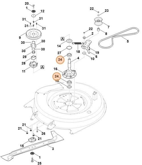 Шарикопідшипник 6205-2RS STIHL 95030036841
