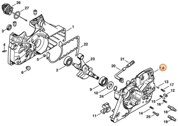 Половина картера STIHL 11350202909
