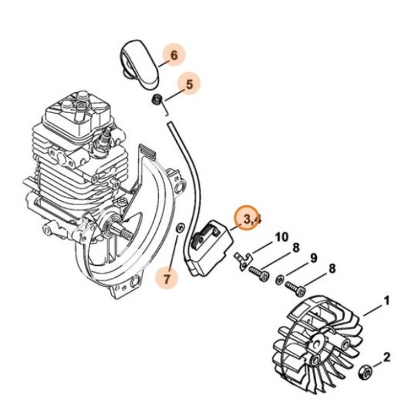 Модуль запалювання STIHL 42494001300