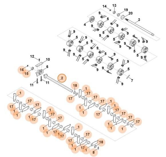 Вал з ножами STIHL 62917003500