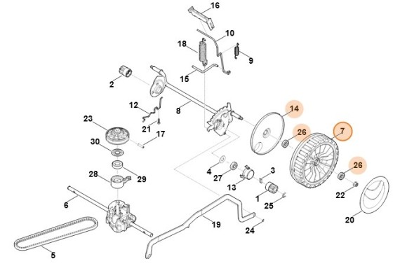 Ведущее колесо 200 (00007000415) Ведущее колесо 200 (00007000415)