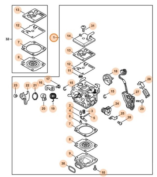 Карбюратор 1142/03 STIHL 11421200603