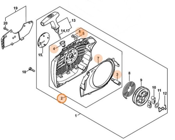 Корпус вентилятора STIHL 11440801801