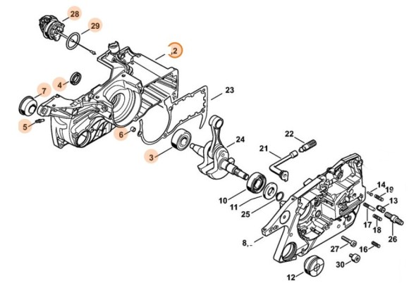 Половина картера STIHL 11380202606
