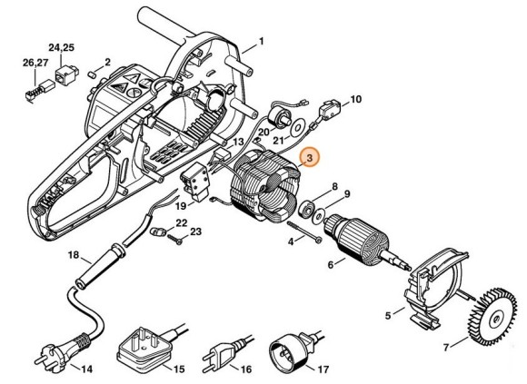 Статор 230/240 В (12086000101)