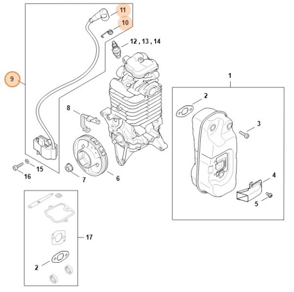 Модуль запалювання STIHL 42834001301
