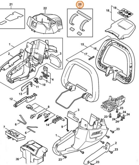 Комплект ущільнень STIHL 45210071600