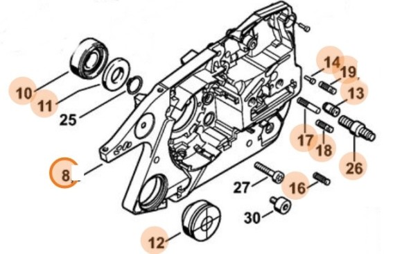 Половина картера STIHL 11380202903