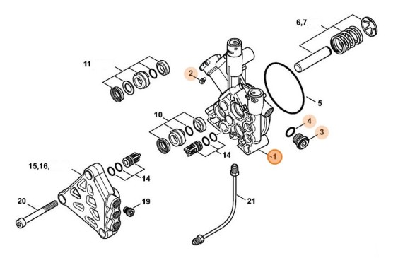 Корпус насоса STIHL 47687004001